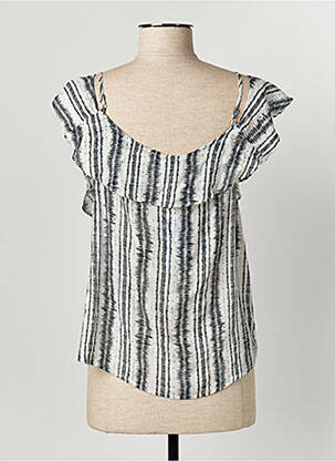 Top coupe fluide manches courtes blanc LPB femme