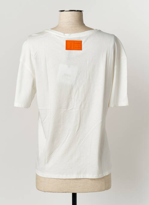Top tissage jersey manches courtes orange FRACOMINA femme
