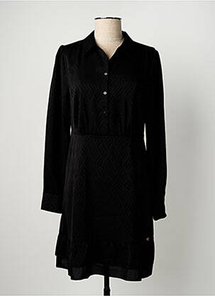 Robe courte coupe évasée manches longues noir LPB femme