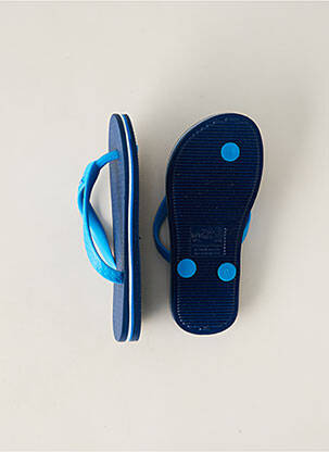 Tongs tissage satiné bout ouvert bleu IPANEMA garcon