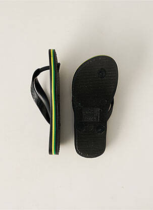 Tongs tissage satiné bout ouvert noir IPANEMA garçon