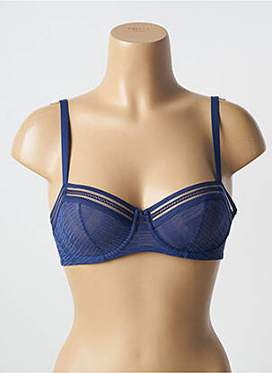 Soutien-gorge effet matière satinée haut soutien-gorge emboitant bleu PASSIONATA femme