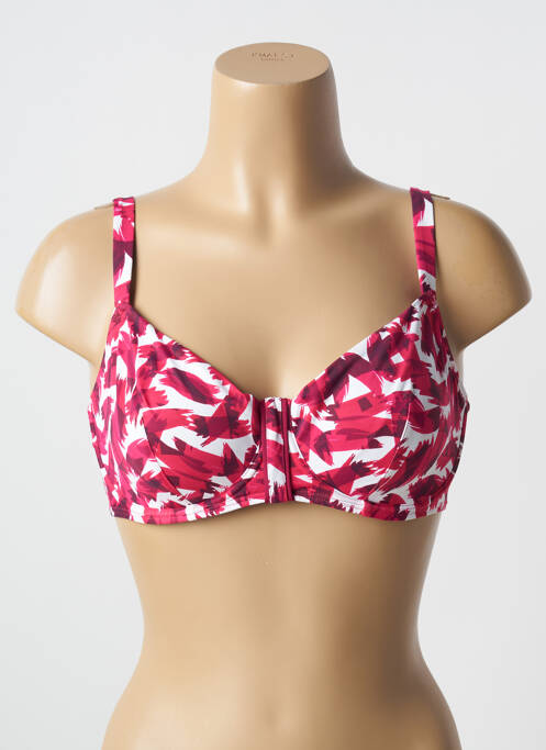 Haut de maillot de bain stretch haut soutien-gorge emboitant rouge SIMONE PERELE femme
