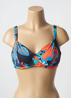Haut de maillot de bain stretch haut soutien-gorge emboitant bleu SIMONE PERELE femme