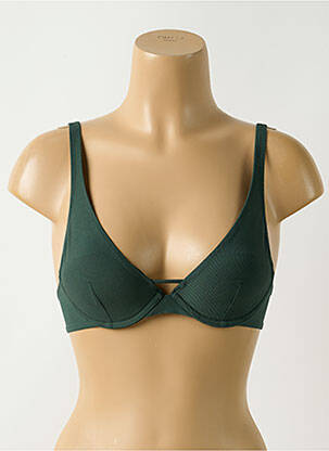 Haut de maillot de bain stretch haut soutien-gorge moulé vert SIMONE PERELE femme