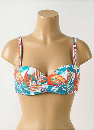 Haut de maillot de bain stretch haut soutien-gorge push-up blanc SIMONE PERELE femme