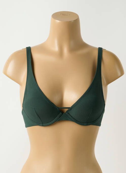 Haut de maillot de bain stretch haut soutien-gorge moulé vert SIMONE PERELE femme