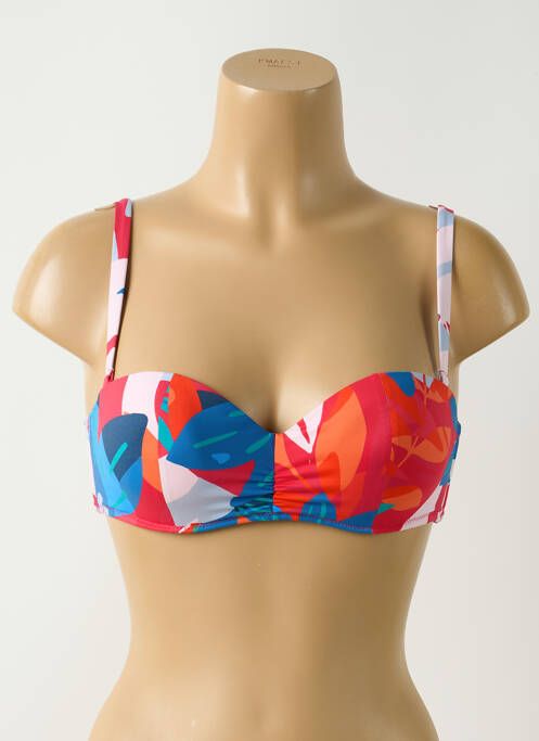 Haut de maillot de bain stretch haut soutien-gorge push-up rouge SIMONE PERELE femme