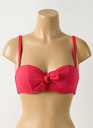 Haut de maillot de bain stretch haut soutien-gorge push-up rouge SIMONE PERELE femme