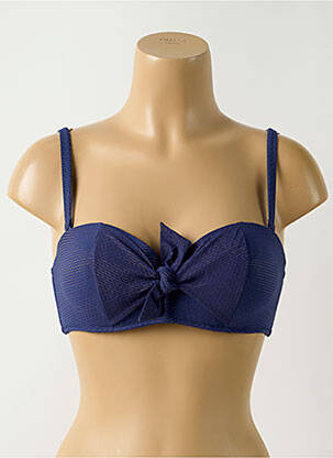 Haut de maillot de bain stretch haut soutien-gorge push-up bleu SIMONE PERELE femme