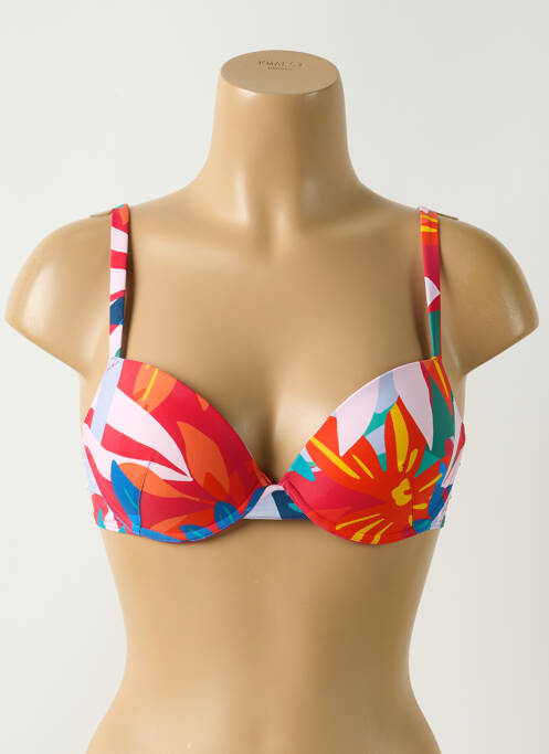 Haut de maillot de bain stretch haut soutien-gorge moulé rouge SIMONE PERELE femme