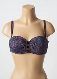 Haut de maillot de bain bretelles élastiquées amovibles haut soutien-gorge balconnet violet SIMONE PERELE femme