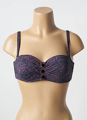 Haut de maillot de bain bretelles élastiquées amovibles haut soutien-gorge balconnet violet SIMONE PERELE femme