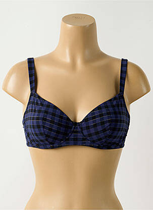 Haut de maillot de bain stretch haut soutien-gorge emboitant bleu SIMONE PERELE femme