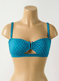 Haut de maillot de bain stretch haut soutien-gorge balconnet bleu SIMONE PERELE femme