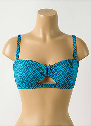 Haut de maillot de bain stretch haut soutien-gorge balconnet bleu SIMONE PERELE femme