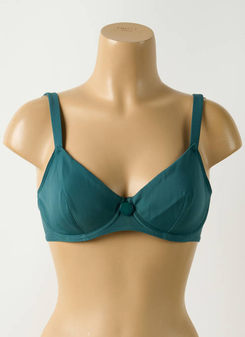 Haut de maillot de bain stretch haut soutien-gorge emboitant vert SIMONE PERELE femme