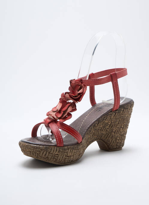 Sandales/Nu pieds rouge SANTAFE pour femme
