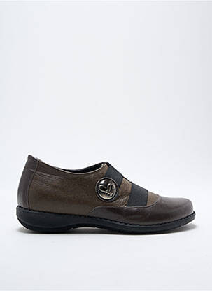 Chaussures de confort matière lisse talon plat jusqu'à 3cm vert SAIMON femme