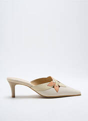 Mules/Sabots beige SIMONA pour femme seconde vue