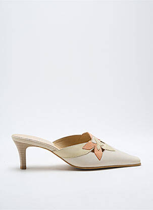 Mules/Sabots beige SIMONA pour femme