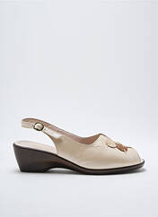 Sandales/Nu pieds beige CARLINE pour femme seconde vue