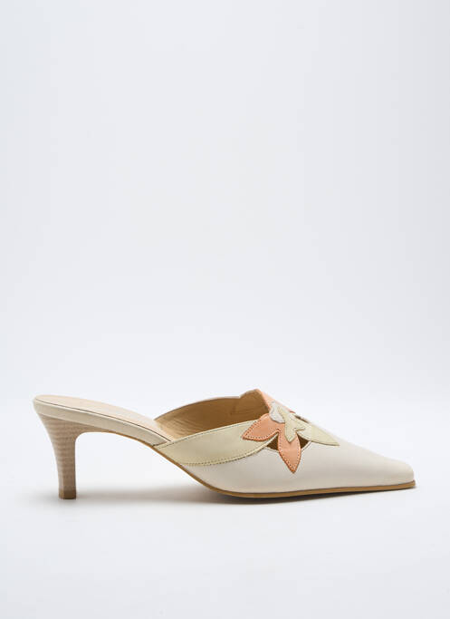 Mules/Sabots beige SIMONA pour femme