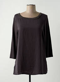 Blouse col rond manches 3/4 gris OLSEN femme