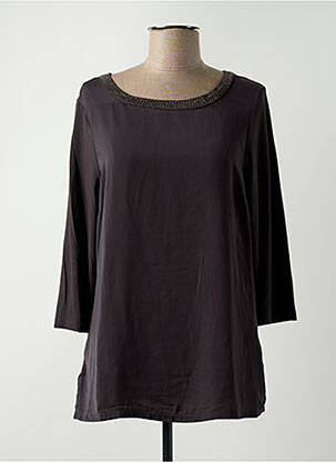 Blouse col rond manches 3/4 gris OLSEN femme
