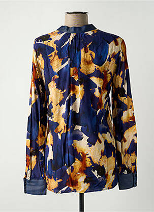 Blouse imprimé fantaisie manches longues bleu DESIGUAL femme