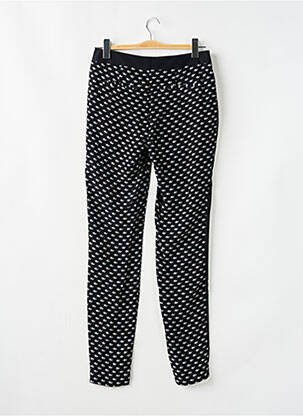Pantalon chino broderie galons latéraux taille basse noir MEXX femme
