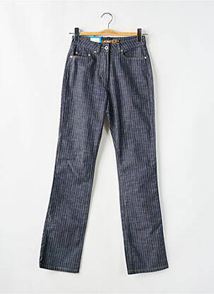 Jeans coupe droite taille haute taille haute bleu JOST femme