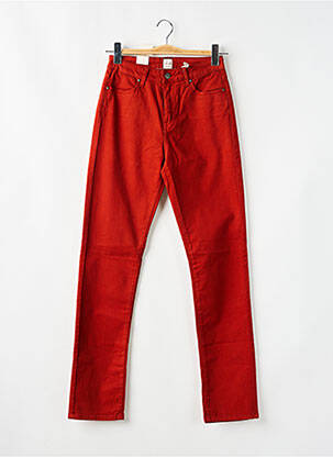 Pantalon slim taille haute taille haute orange KANOPE femme
