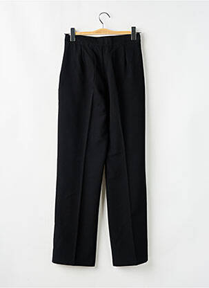 Pantalon droit tissage crêpe taille haute noir BROADWAY femme
