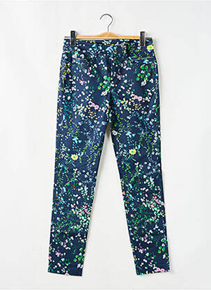Pantalon slim tissage popeline taille normale bleu STREET ONE femme