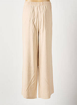 Pantalon large tissage popeline taille normale beige GARCIA femme