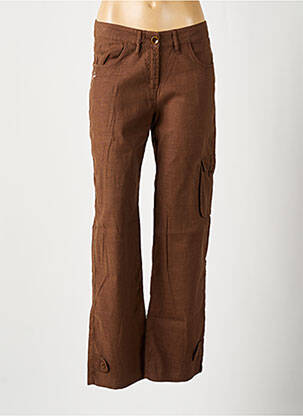 Pantalon cargo coupe droite taille normale marron JOST femme