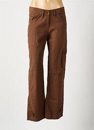 Pantalon cargo coupe droite taille normale marron JOST femme