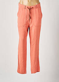Pantalon chino fermeture zippée sous rabat boutonné taille normale orange BROADWAY femme