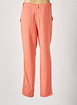 Pantalon chino fermeture zippée sous rabat boutonné taille normale orange BROADWAY femme