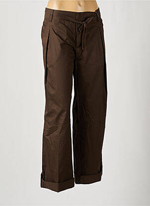 Pantalon droit taille à pinces taille normale marron MEXX femme