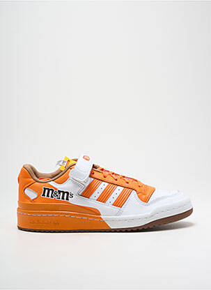 Baskets matière lisse talon bas orange ADIDAS homme