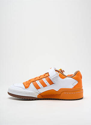 Baskets matière lisse talon bas orange ADIDAS homme