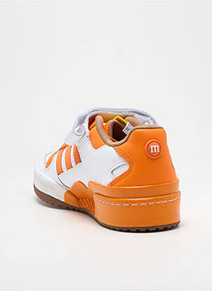 Baskets matière lisse talon bas orange ADIDAS homme