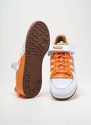 Baskets matière lisse talon bas orange ADIDAS homme