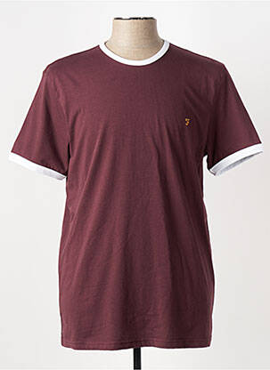 T-shirt stretch manches courtes violet FARAH homme