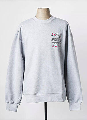 Sweat-shirt tissage jersey manches longues gris TEALER homme