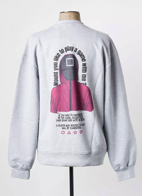 Sweat-shirt tissage jersey manches longues gris TEALER homme