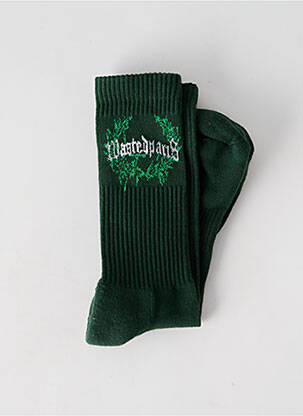 Chaussettes vert WASTED PARIS pour homme