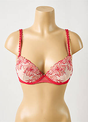 Soutien-gorge broderie haut soutien-gorge avec mousse de rembourrage amovible rouge AUBADE femme